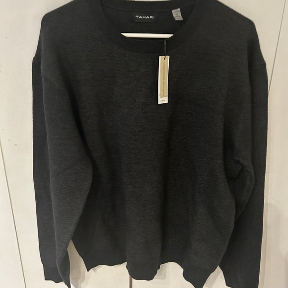 Tahari Women's Black viscose blend Crewneck Sweater - Picture 8 of 8